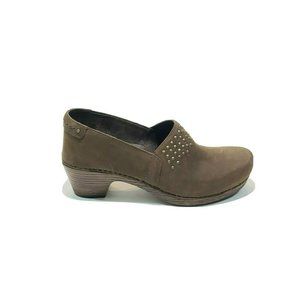 Dansko Mavis Studded Slip On Clogs Nubuck Milled B